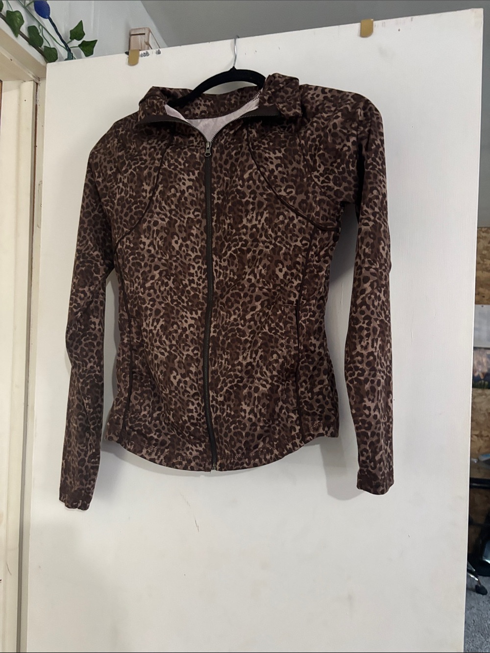 Pro Player Leopard-Print Brown Bomber Jacket